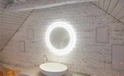 Lustro okrągłe 70 cm z oświetleniem LED MCJ Carmen