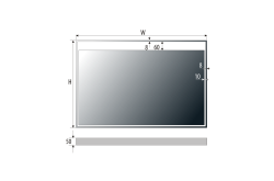 Lustro prostokątne 60x80 cm ze stalową ramą i oświetleniem LED MCJ Donato
