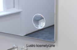 Lustro prostokątne 80x60 cm ze stalową ramą i oświetleniem LED MCJ Diamant z lustrem kosmetycznym bez podświetlenia