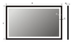 Lustro prostokątne 100x80 cm z czarną stalową ramą i oświetleniem LED MCJ Aston