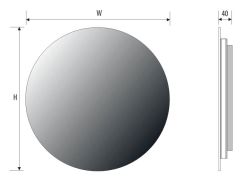 Lustro okrągłe 50 cm z oświetleniem LED MCJ Cerchio Z