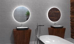 Lustro okrągłe 50 cm z oświetleniem LED MCJ Cerchio Z