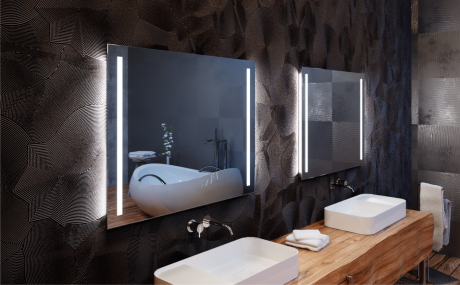 Przejdź do produktu Lustro prostokątne 100x80 cm z oświetleniem LED MCJ Dana