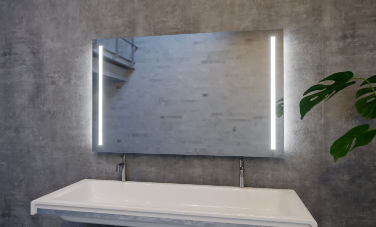 Lustro prostokątne 100x80 cm z oświetleniem LED MCJ Dana