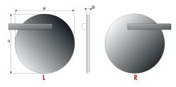 Lustro okrągłe 60 cm z oświetleniem LED MCJ Elena