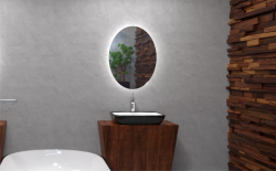 Lustro owalne 50x70 cm z oświetleniem LED MCJ Elipso Z