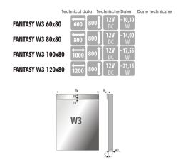Lustro prostokątne 100x80 cm z oświetleniem LED MCJ Fantasy