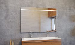 Lustro prostokątne 100x80 cm z oświetleniem LED MCJ Fantasy - wzór W3