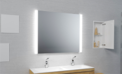 Lustro prostokątne 100x80 cm z oświetleniem LED MCJ Flot