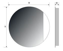Lustro okrągłe 70 cm z oświetleniem LED MCJ Luna