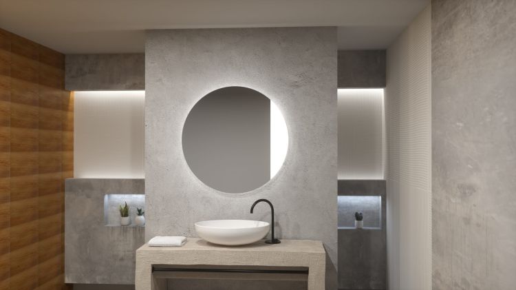 Lustro okrągłe 70 cm z oświetleniem LED MCJ Luna