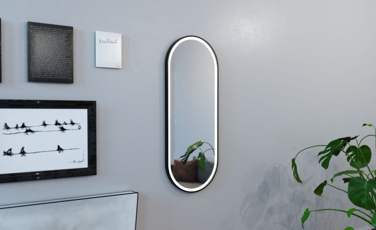 Lustro owalne 50x90 cm z oświetleniem LED MCJ Laura