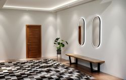 Lustro owalne 50x90 cm z oświetleniem LED MCJ Laura Plus