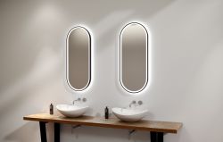 Lustro owalne 50x90 cm z oświetleniem LED MCJ Laura Plus