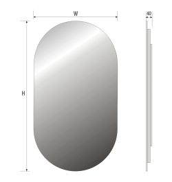 Lustro owalne 50x90 cm z oświetleniem LED MCJ Lena