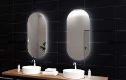 Lustro owalne 50x90 cm z oświetleniem LED MCJ Lena