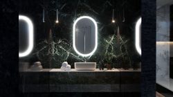 Lustro owalne 50x90 cm z oświetleniem LED MCJ Livia