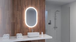 Lustro owalne 50x90 cm z oświetleniem LED MCJ Livia