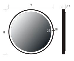 Lustro okrągłe 60 cm z oświetleniem LED MCJ Lupe Plus