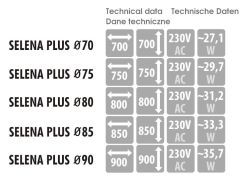 Lustro okrągłe 70 cm z oświetleniem i czarną ramą LED MCJ Selena Plus - dostępne wymiary