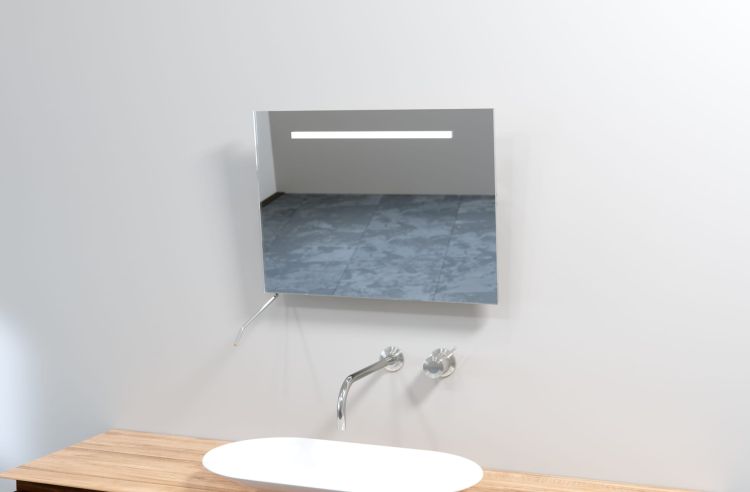 Lustro prostokątne 60x80 cm z regulacją nachylenia i oświetleniem LED MCJ Torino 1
