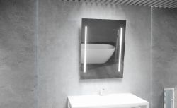 Lustro prostokątne 60x80 cm z regulacją nachylenia i oświetleniem LED MCJ Torino 2