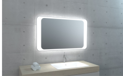 Lustro prostokątne 100x80 cm z oświetleniem LED MCJ Marco