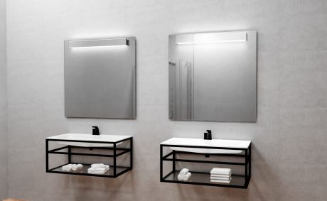 Przejdź do produktu Lustro prostokątne 80x60 cm z oświetleniem LED MCJ Miro