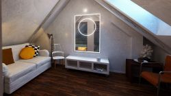 Lustro prostokątne 100x80 cm z oświetleniem LED MCJ Monica