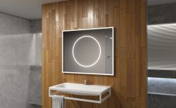 Lustro prostokątne 100x80 cm z oświetleniem LED MCJ Monica