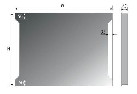 Przejdź do produktu Lustro prostokątne 80x60 cm z oświetleniem LED MCJ Prello