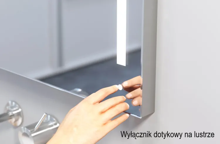 wyłącznik dotykowy na lustrze