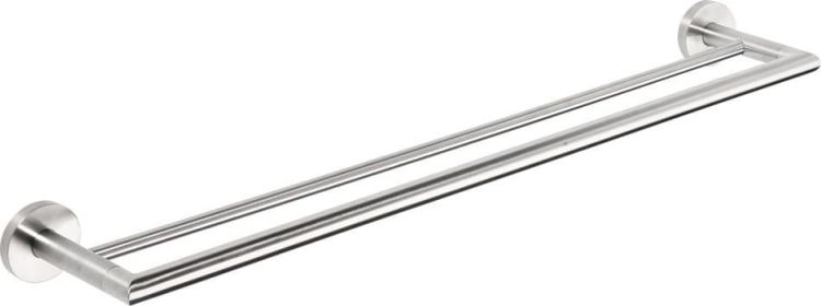 X-STEEL wieszak na ręczniki podwójny 655mm, stal nierdz.szczotkowana