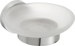 X-ROUND  mydelniczka szklana, chrom