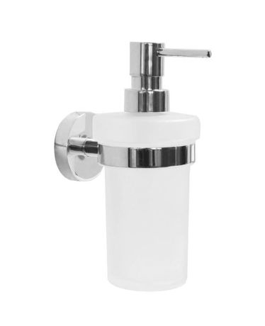 Przejdź do produktu X-ROUND wiszący dozownik mydła 230ml, mleczne szkło, chrom