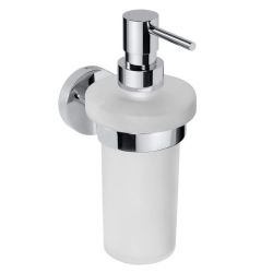 X-ROUND  dozownik mydła 230ml, mleczne szkło