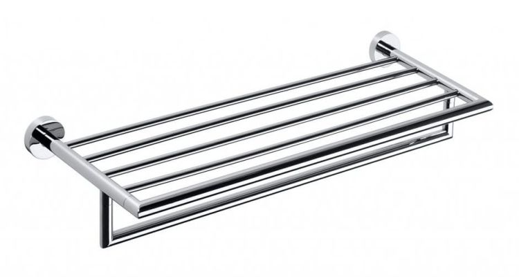 X-ROUND  półka na ręczniki z relingiem 655x215x110mm, chrom