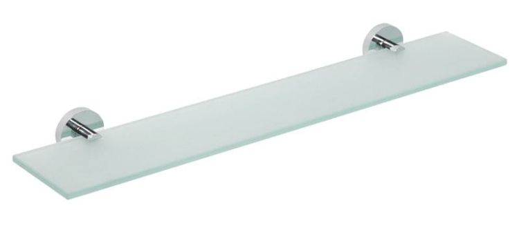 X-ROUND  E półka szklana, 600x130mm, chrom