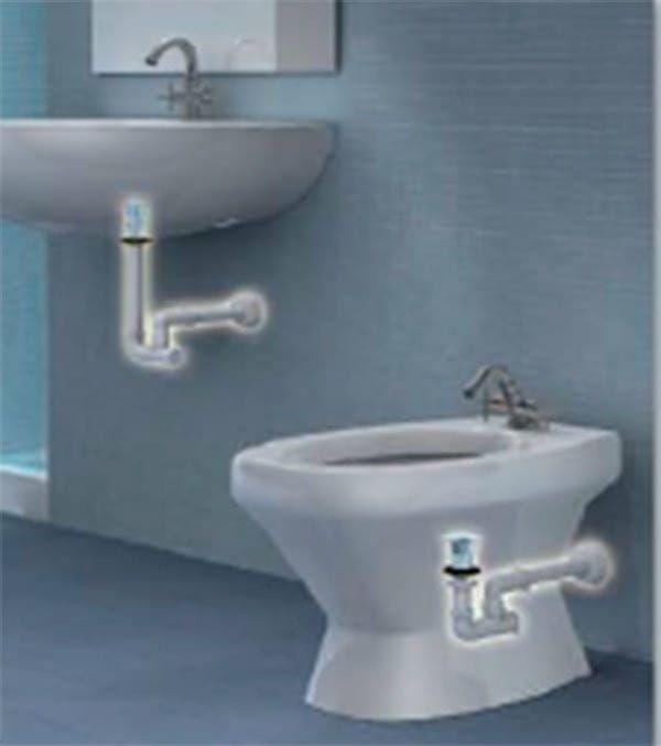 BAZOOKA syfon bidetowy, biały