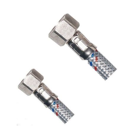 Przejdź do produktu Wąż przyłączeniowy nierdzewny FxF 3/8"x1/2", 60cm