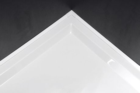 Przejdź do produktu Listwa do wanien i brodzików, 1200x1000mm, 2szt łącznik narożny, 2szt zaślepka, biały