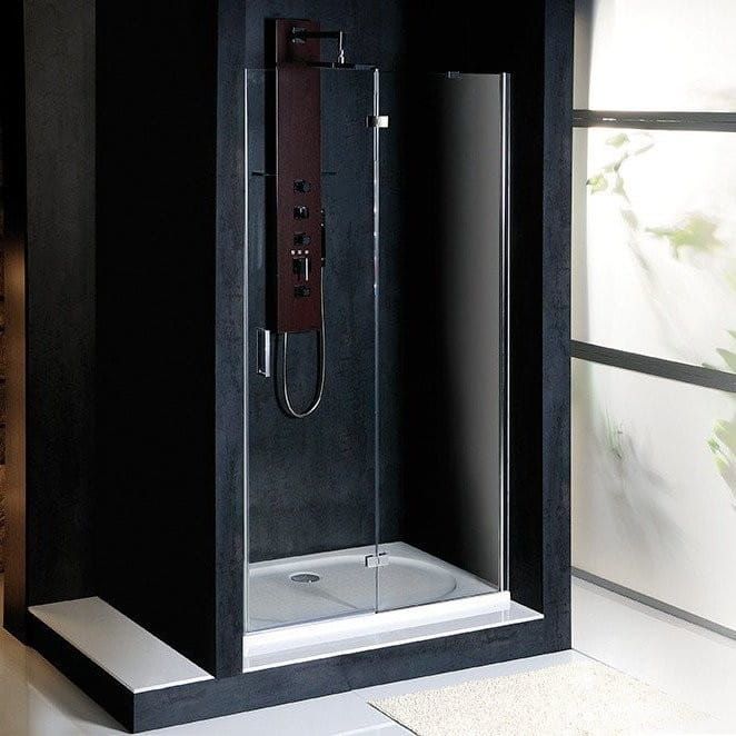 VITRA LINE drzwi wnękowe 900mm, prawe, szkło czyste