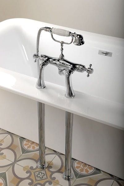 ANTEA podłączenie do instalacji baterii na brzeg wanny (para), chrom