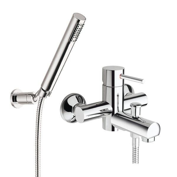 RHAPSODY bateria wannowa naścienna z prysznicem Link, chrom