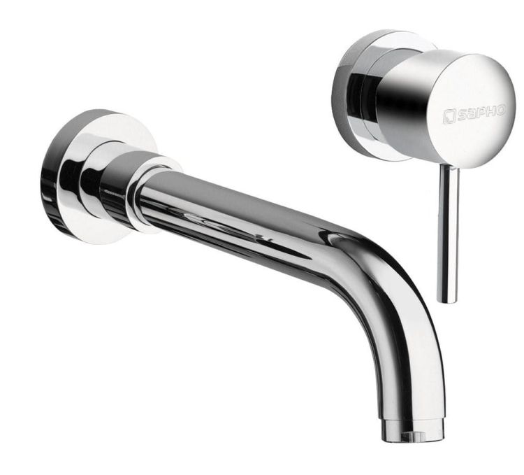 RHAPSODY dwuelementowa bateria umywalkowa, naścienna, chrom
