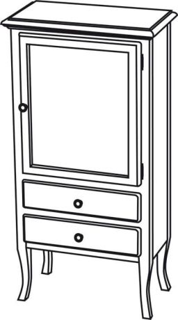 Przejdź do produktu RETRO szafka 60x120x38cm, starobiała, prawa