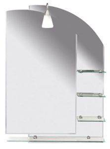 WEGA lustro z półkami 650x900mm, zaokrąglone rogi
