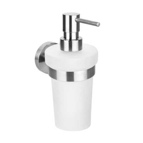 Przejdź do produktu X-STEEL dozownik mydła 230ml, szklo mleczne, stal nierdzewna mat