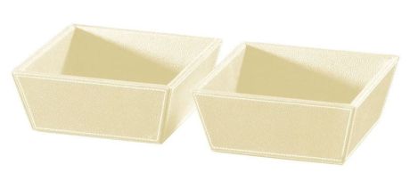 Przejdź do produktu ECO PELLE pojemniki podręczne 2 szt. 19,6x8x19,6cm, kremowe
