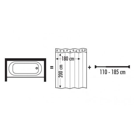 Przejdź do produktu Drążek teleskopowy 110-185cm, średnica 25mm, chrom